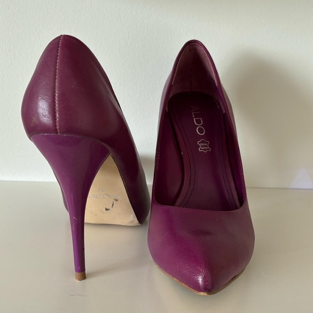 4” leather stilettos